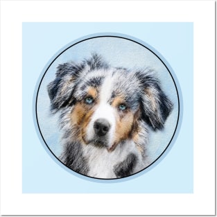 Miniature American Shepherd Painting - Dog Art Posters and Art